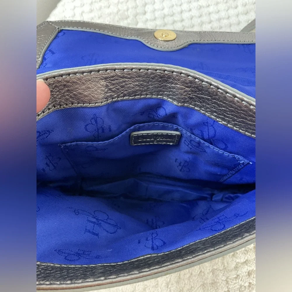 Cole Haan Metallic Silver Canteen Messenger Crossbody